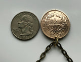 1897 France French 5 Centimes coin pendant necklace jewelry Ceres Paris Marseille Lyon Toulouse Bordeaux Metz Rennes Reims Avignon Metz Rennes Reims Avignon Saint-Étienne Le Havre Versailles Carcassonne n000027