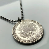 1970 Mexico 1 Peso coin pendant necklace jewelry Mexican eagle Ecatepec Guadalajara Puebla Juárez Tijuana León Monterrey Acapulco Cancún Veracruz Toluca Chiapas Pachuca Morelia Cuernavaca Durango Guadalajara k000046