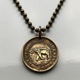 1937 Liberia 1/2 Cent Münze Anhänger Halskette Schmuck Westafrikanische Elefantensafari Monrovia Gbarnga Buchanan Ganta Kakata Zwedru Harbel Montserrado Nimba Kpelle Bassa Menschen Bong Lofa Harper Pleebo Foya Klao n000742
