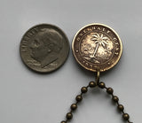 1937 Liberia 1/2 Cent coin pendant necklace jewelry West African elephant safari Monrovia Gbarnga Buchanan Ganta Kakata Zwedru Harbel Montserrado Nimba Kpelle Bassa people Bong Lofa Harper Pleebo Foya Klao n000742