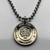 1986 Singapore Singapura 10 Ct coin pendant Star Jasmine flower blossom Bedok Lion City Yishun Choa Chu Kang Punggol Ang Mo Kio Bukit Batok Confederate Malay Queenstown Bukit Merah Woodlands Jurong Tampines Sengkang Hougang Pasir Ris Bukit Panjang n000186