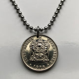 1978 Südafrika 10 Cent Münze Anhänger Halskette Schmuck Aloe Vera Pflanze Kapstadt immergrüne Blüte Blüte botanischer Garten n000568