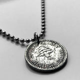 1954 Lebanon Liban 5 Piastres coin pendant necklace jewelry Lebanese cedar tree Beirut Tripoli Byblos Tyre Sidon Aley Jounieh Anjar Bsharri arab Zahlé The Levant Middle East Phoenician Beqaa Valley Cedars of God Mount Mediterranean n002851