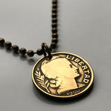 1950 Argentina 10 Centavos coin pendant liberty Buenos Aires Tucumán Salta San Juan Entre Ríos Río de la Plata Puerto Madero n001797