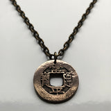 antique! 1742 Korea 1 Mun cash coin pendant Yeopjeon Sangpyeong Tongbo Joseon Yi Dynasty Hun Hangul Hanja Goguryeo Baekje Seoul n002173