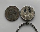 1991 Guatemala 10 Centavos coin pendant necklace resplendent quetzal bird Quiriguá Maya Pillar ruin Huehuetenango K’iche' Escuintla Jutiapa Petapa Tikal n000987