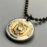 1995 Ecuador 100 Sucres coin pendant escudo Ecuatoriano Quito Cuenca Ibarra Los Ríos Azuay Tungurahua Cotopaxi Imbabura Sucumbíos n001603
