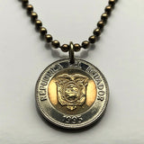 1995 Ecuador 100 Sucres coin pendant escudo Ecuatoriano Quito Cuenca Ibarra Los Ríos Azuay Tungurahua Cotopaxi Imbabura Sucumbíos n001603