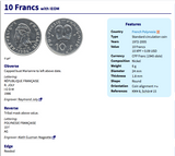 French Polynesia Tahiti 10 Francs coin pendant Papeete TIKIS tiʻi Huahine Society Islands Paea Tuamotus South Pacific Maohis Windward Islands Bora Bora Austronesian Hei-tiki Māori legend n001631