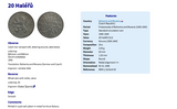 1942 Czechoslovakia Bohemia & Moravia 20 Haleru coin pendant Czech lion Prague Slovakia Bratislava Charles Bridge Brno Cesky Krumlov Kutná Hora Liberec Silesia German occupation World War 2 n001260