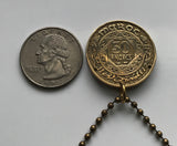 1952 Morocco Maroc 50 Francs coin pendant necklace jewelry Marinid Arabian Islamic Star Rub el Hizb tri lobe star pentagram Casablanca Rabat Fez Marrakesh Tangier Tetouan Salé Chefchaouen Maghreb Amazigh Derdja Berber moors Barbary n000917