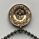 1946 Mexico 1 Centavo coin pendant necklace jewelry Mexican eagle Iztapalapa Ecatepec Guadalajara Puebla Juárez Tijuana León Monterrey Acapulco Yucatán Cancún Cuernavaca Oaxaca Jalisco Zapopan Toluca Chihuahua n000495