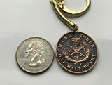 1857 Bank of Upper Canada token Ontario 1/2 Penny coin keychain Saint George dragon slayer Ottawa Toronto Mississauga Brampton Ajax n000599