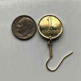 1982 Portugal Escudo Portuguese coin earrings Quinas castle Lisbon Porto Braga Faro Sintra Coimbra Aveiro Guimarães Évora Leiria Santarém Alcobaça Lagoa Belém Lagos Fatima Ourique Funchal Ponta Delgada Setúbal Beja Vila Nova de Gaia Algarve Almada e000395