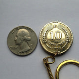 1965 Chile 10 Centimos coin pendant necklace condor Chileno Santiago Antofogasta Rancagua Coquimbo Temuco Andes Tarapacá k000019