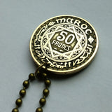 1952 Morocco Maroc 50 Francs coin pendant necklace jewelry Marinid Arabian Islamic Star Rub el Hizb tri lobe star pentagram Casablanca Rabat Fez Marrakesh Tangier Tetouan Salé Chefchaouen Maghreb Amazigh Derdja Berber moors Barbary n000917