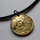 2002 Italy 10 Euro Cent coin pendant Birth of Venus oil painting Sandro Botticelli Rome Florence Venice Milano Turin Palermo Napoli Cagliari Pisa Bologna Siena Matera Perugia Bergamo Bari lady art n000220