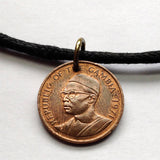 1973 Gambia 1 Butut coin pendant Gambian peanuts Banjul Malinke Bathurst West Africa Maafe groundnut stew Mandé Jola Senegal n000735