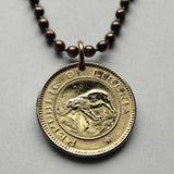 1937 Liberia 1/2 Cent coin pendant necklace jewelry West African elephant safari Monrovia Gbarnga Buchanan Ganta Kakata Zwedru Harbel Montserrado Nimba Kpelle Bassa people Bong Lofa Harper Pleebo Foya Klao n000742