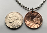 2002 Italy 5 Euro Cent coin pendant Roman Colosseum Rome Italian jewelry Gladiator Flavian Amphitheater Vespasian Titus Augustus Pomezia Guidonia Montecelio	Fiumicino Florence Venice Tuscany Pisa Siena Bergamo Bari Modena Milan Verona Bologna n000380