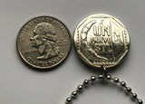 1992 Perú 1 Sol moneda colgante escudo peruano llama Cuzco Lima Puno alpaca Quechua Inca Ica Paracas Huaraz Cajamarca Iquitos Cusco n002562