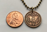 Austria Österreich 2 Heller coin pendant necklace jewelry double headed eagle Austro-Hungarian Habsburg shield Vienna Salzburg Wien Graz Innsbruck Villach Sankt Pölten Wels Sölden Ischgl Gmunden Vorarlberg Zell am See Hungary n000111