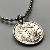 1976 Singapore 10 Cents coin pendant crowned seahorse Lion City Bedok Yishun Choa Chu Kang Punggol Ang Mo Kio Bukit Batok Malay Queenstown Bukit Merah Jurong West Woodlands Chinese China marine sea life n000074