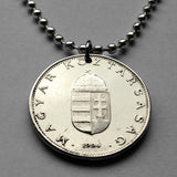 1994 Hungary Magyars 10 Forint coin pendant Hungarian Saint Stephen Holy Crown Szent Korona Budapest Debrecen Székelys Pécs Szeged Győr Miskolc Gellért Hill Jasz Csangos Szolnok Vas Érd Szeged n001552