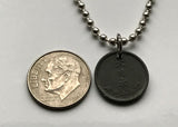 1944 Japan Nippon Sen coin pendant necklace World War 2 Japanese Chrysanthemum flower blossom floral crest mums chrysanths Imperial Seal Tokyo Kobe Osaka Nagoya Kyoto Fukuoka Okinawa Niigata Hiroshima Sapporo  Kawasaki Saitama Sendai Shibuya n002882