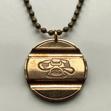 Italy Gettone Telefonico phone booth token pendant rotary dial telephone Rome Milan Florence Venice Bologna Verona Napoli Siena Pisa Genoa San Gimignano Parma Torino Palermo Perugia  Assisi Sorrento Salerno Apulia Sardinia Modena Capri Tuscany n001103