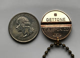 Italy Gettone Telefonico phone booth token pendant rotary dial telephone Rome Milan Florence Venice Bologna Verona Napoli Siena Pisa Genoa San Gimignano Parma Torino Palermo Perugia  Assisi Sorrento Salerno Apulia Sardinia Modena Capri Tuscany n001103
