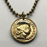 1950 Argentina 10 Centavos coin pendant liberty Buenos Aires Tucumán Salta San Juan Entre Ríos Río de la Plata Puerto Madero n001797