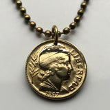 1950 Argentina 10 Centavos coin pendant liberty Buenos Aires Tucumán Salta San Juan Entre Ríos Río de la Plata Puerto Madero n001797