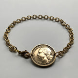 1952 France 10 Francs French coin rolo link bracelet jewelry Marianne Paris Marseille Lyon Toulouse Le Havre Bordeaux Nice Strasbourg Carcassonne Nantes Lille Montpellier Dijon Rennes Reims Avignon Metz Toulon Angers Dijon b000034