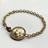 1952 France 10 Francs French coin rolo link bracelet jewelry Marianne Paris Marseille Lyon Toulouse Le Havre Bordeaux Nice Strasbourg Carcassonne Nantes Lille Montpellier Dijon Rennes Reims Avignon Metz Toulon Angers Dijon b000034