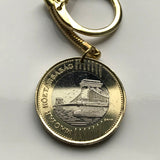 2009 Hungary Magyar 200 Forint coin keychain pendant jewelry Széchenyi Chain Bridge Buda Széchenyi Gresham Palace Jasz Pannonian Basin Csangos Ugrian Szeged n003085