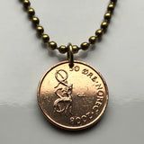 2008 Norway 50 Ore coin pendant Norwegian crown Nidhogg dragon Norge Noreg Scandinavian Nordic sagas Bryggen Trondheim Sámi vikings n001419