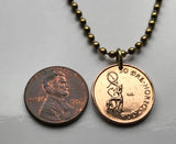 2008 Norway 50 Ore coin pendant Norwegian crown Nidhogg dragon Norge Noreg Scandinavian Nordic sagas Bryggen Trondheim Sámi vikings n001419