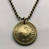 1949 Turkey Türkiye 25 Kurus coin pendant crescent moon star Istanbul Levent Mardin Antalya Canakkale Troy Trabzon Anatolia Göreme Kaş n001181