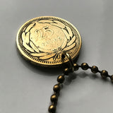 1949 Turkey Türkiye 25 Kurus coin pendant crescent moon star Istanbul Levent Mardin Antalya Canakkale Troy Trabzon Anatolia Göreme Kaş n001181