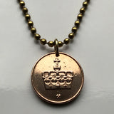 2008 Norway 50 Ore coin pendant Norwegian crown Nidhogg dragon Norge Noreg Scandinavian Nordic sagas Bryggen Trondheim Sámi vikings n001419
