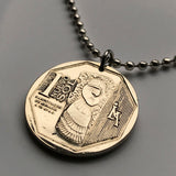 2010 Perú Moneda de 1 Sol colgante Sarcófago de Karajía Valle de Utcubamba Momias de la conquista Inca antiguas ruinas arqueológicas Lima llama n003122