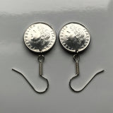 Italy Italia 100 Lire coin earrings fashion jewelry Roman Minerva Rome Milan Venice Siena Capri Sardinia Parma San Gimignano Matera Napoli e000150