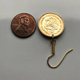 1983 Mexico 20 Centavos coin earrings Olmec colossal heads statue Veracruz Villahermosa Tabasco Mesoamérica Mexican eagle e000206