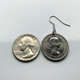 United Kingdom Scotland 1 Shilling coin earrings jewelry Scottish lion Edinburgh Glasgow Perth Alba Dundee Aberdeen Holyrood Palace Lothian Stirling Scots Inverness Fife Great Britain British e000207