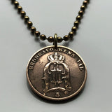 1874 Sweden Sverige 2 Ore coin pendant  Swedish crown Tre Kroner initial O Swedes Svear Stockholm Gothenburg Malmö Uppsala Gotaland Norrland Göteborg Øresund viking Nordic Scandinavia Svealand Scania Fennoscandia n000765