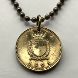Malta 1 Cent moneda colgante collar joyería maltés lindo pequeño hurón comadreja menos armiño visones Valletta Żabbar Città Pinto Paola Qrendi Mnajdra George Cross Gozo Tarxien n000629