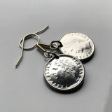 Italy 100 Lire coin earrings Italian fashion jewelry laureate Rome Milan Venice Pisa Parma Lecce Capri Cagliari Modena San Gimignano Trento Matera e000228