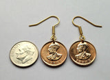 1944 Ethiopia 1 Santeem coin earrings jewelry Lion of Judah Haile Selassie Rasta Jewish tribe Ras Gondar Mek'ele Oromia Zion Jamaica Axum Dan Oromo people e000046