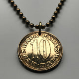 1965 Yugoslavia Jugoslavija 10 Para coin pendant necklace Serbia Srbija Croatia Macedonia Slovenia Montenegro Bosnia and Herzegovina Kosovo Belgrade Sarajevo Zagreb Skopje Ljubljana Vojvodina Podgorica Split Sušak South Slavic Slavs Balkans n001553